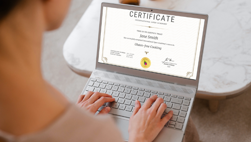 Certificate of Achievement International Open Academy